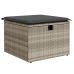 Conjunto de 4 Piezas de Sofá de Jardín con Cojines Gris Claro Rattan