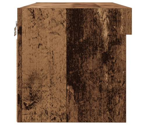 Gabinetes de pared para TV  con luces LED 2 pcs Madera vieja 80x30x30 cm