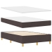 Cama Box Spring  con colchón y banco marrón oscuro 120x200 cm de tela