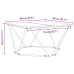 Roble negro Metal Mediana Chic Mesa de café Rectangular