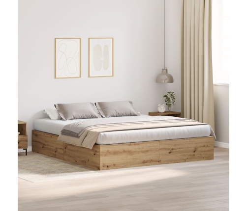 Base de Cama de Almacenamiento  en Roble Artisan 200x200 cm