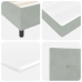 Cama Box Spring  con Colchón y Luz LED Gris Claro 90x200 cm Terciopelo