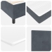 Cama Box Spring con Colchón  Gris Oscuro 90x200 cm Terciopelo