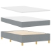 Cama Box Spring  con Colchón Gris Claro 120x200 cm Tela