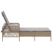 Tumbona Beige y gris claro Ratán PE 157 x 55 x 92 cm Plegable