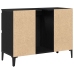 Gabinete para lavabo de baño  negro roble 80x33x60 cm de madera