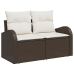 Conjunto de Sofá de Jardín  Set de 7 Beige Ratán Sofá de Jardín