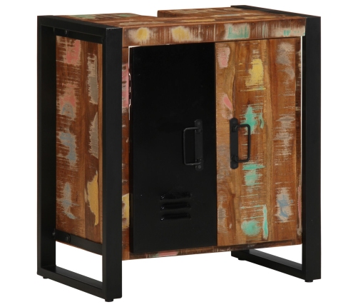 Armario de Baño  Multicolor 55x35x60 cm Madera Maciza Reciclada