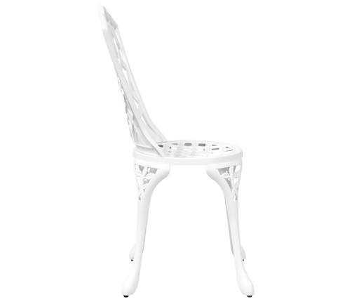Sillas de jardín  2 pcs de aluminio fundido blanco