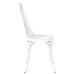 Sillas de jardín  2 pcs de aluminio fundido blanco