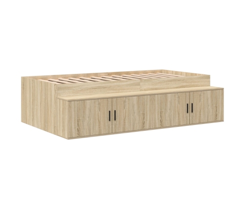 Cama de Almacenamiento Roble Sonoma 80x200 cm