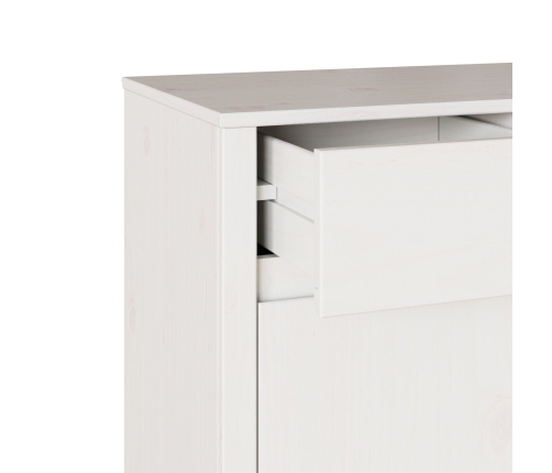 Aparador ""DRAMMEN"" Blanco 79x43x75,5 cm Madera Sólida de Pino