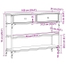Mesa Consola  Madera Vieja 100x25x75 cm Madera Engineered y Acero