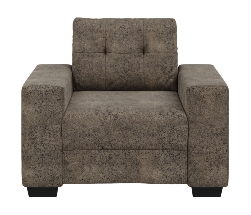 Sillón  Gris Oscuro de 59 cm en Piel Sintética