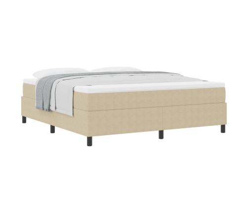 Cama con Base Spring  con Colchón Verde Claro Gris Super King Tela de Corduroy