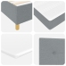 Cama Box Spring de  con colchón y banco gris claro 140x190 cm de tela