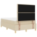 Cama con Base de Resortes y Colchón Crema 120x200 cm Tela