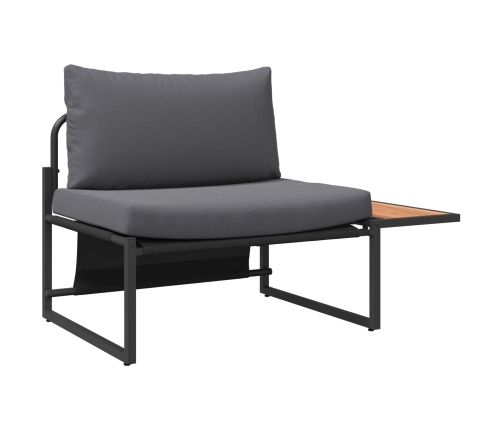 Conjunto de Comedor de Jardín de 2 Piezas con Asiento Individual y Cojines Antracita