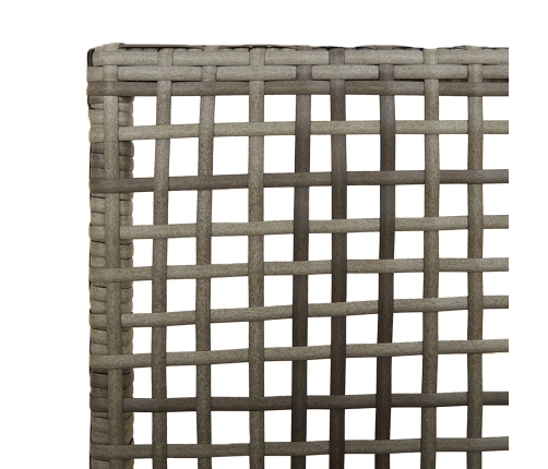 Sillas de Jardín  2 pcs con Cojines Gris de Poliratán