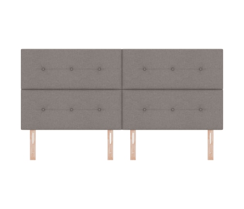 Cabecera  con botones acolchados taupe 200 cm tela
