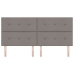 Cabecera  con botones acolchados taupe 200 cm tela