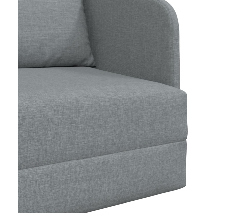 Sofá cama  2 en 1 gris claro 65x80x83 cm tela
