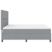 Cama con Box Spring  con Colchón Gris Claro Super King Tela