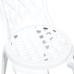 Sillas de jardín  2 pcs de aluminio fundido blanco