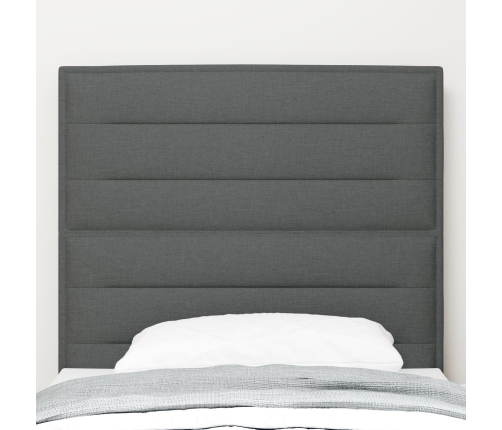 Cabecero  Gris Oscuro Tela 80 cm Rectangular Moderno