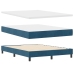 Cama Box Spring  con Colchón Azul Oscuro 160x200 cm de Terciopelo
