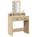 Mesa de Tocador  con Luces LED Sonoma Roble 79x41x140 cm