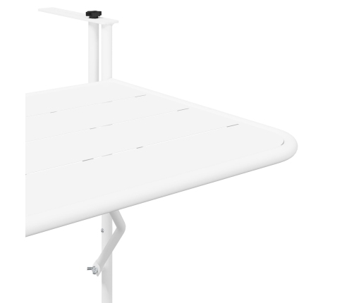 Mesa de Balcón Colgante  Plegable Blanca 60x40 cm Acero