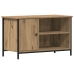 Cabinet de TV  de roble artesanal 80x40x50 cm de madera procesada y acero