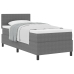 Cama con Base  con Colchón Gris Claro 90x200 cm Tela de Pana