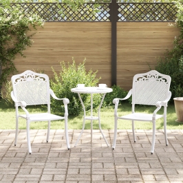 Silla de Exterior  Blanca Metal 62 x 64 x 93 cm Duradera