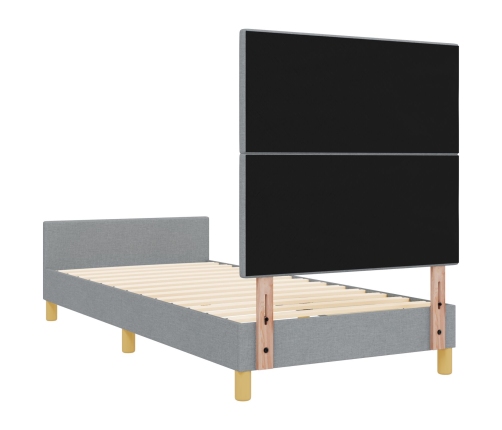 Cama  Gris Claro 100x200 cm con Estructura de Tela