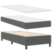 Cama con Somier  con Colchón y LED Gris Oscuro 90x200 cm Tela