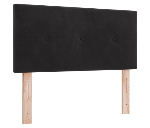Cabecero  Botonado de Terciopelo Negro de 90 cm