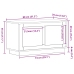 Mueble para TV  Negro Roble 80x35x45 cm Madera de ingeniería