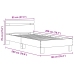 Estructura de Cama  con Luces LED Roble Negro 90x200 cm Madera Ingenierizada