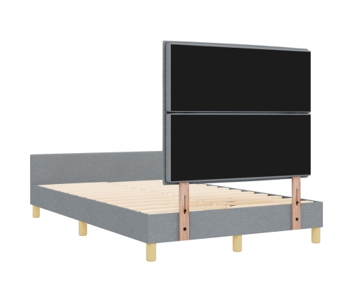 Estructura de cama de tela gris claro 160x200 cm