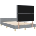 Estructura de cama de tela gris claro 160x200 cm