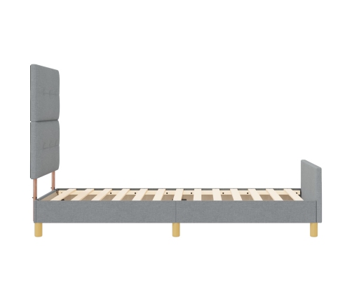 Cama  Gris Claro 100x200 cm con Estructura de Tela