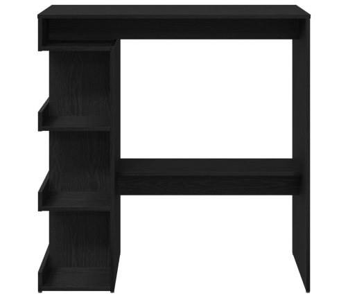 Mesa de Bar de Roble Negro con Estante de Almacenamiento, 100x50x101.5 cm