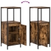Conjunto de muebles de baño de 3 piezas en roble ahumado y madera elaborada