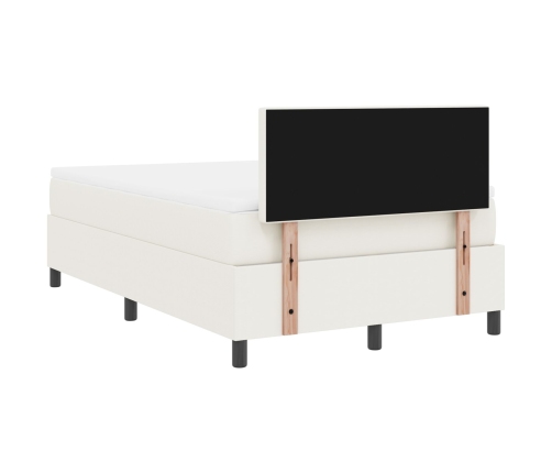 Cama con Box Spring  con Colchón Crema 120x200 cm Tela de Pana