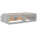 Estructura de cama de almacenamiento gris sonoma 75x190 cm