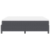 Cama con somier  con colchón gris oscuro super king tela de corduroy