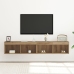 Gabinetes para TV de  con luces LED 2 piezas en roble artesanal 80x30x30 cm