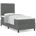 Cama con Base de Resortes con Colchón Gris Oscuro 100x200 cm Tela